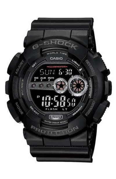 G-shock Men's Xl Digital Black Resin Strap Watch Gd100-1b In No Color