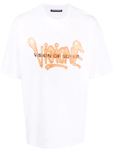 Vision Of Super Graffiti Print T-shirt In White