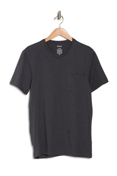 Abound Short Sleeve Striped Pocket T-shirt In Grey Faded Stripe