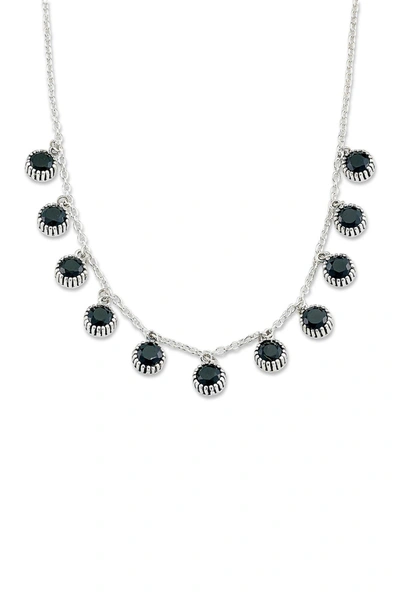 Samuel B Jewelry Sterling Silver Round Black Onyx Necklace