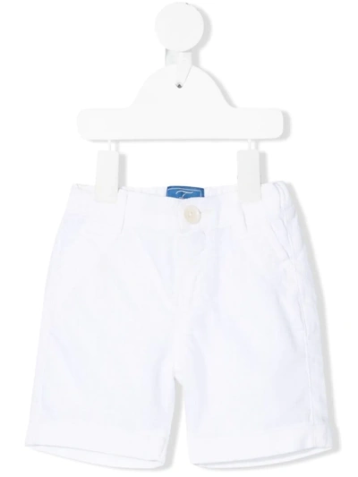 Fay Babies' Elasticated-waist Cotton Shorts In 白色