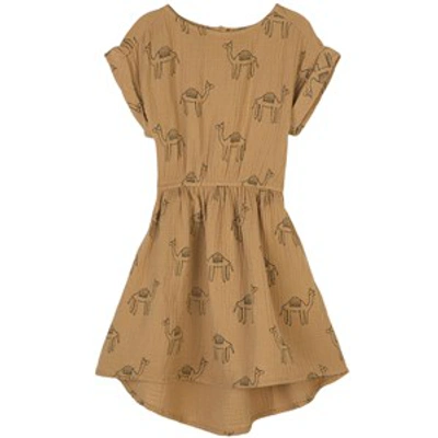 Sproet And Sprout Kids' Brown Camel Dress