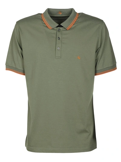 Fay Polo Shirt Stretch In Green