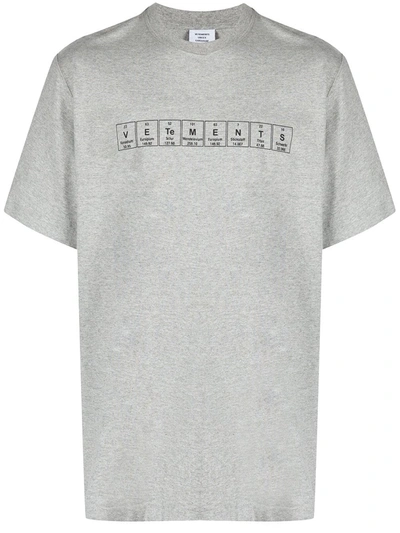 Vetements Chemical Logo-print T-shirt In Grau