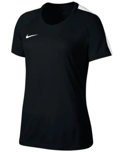 Nike Dry Academy Soccer Top In Black/white