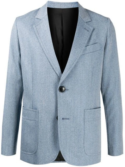 Ami Alexandre Mattiussi Half-lined Two Button Jacket, Sky Blue