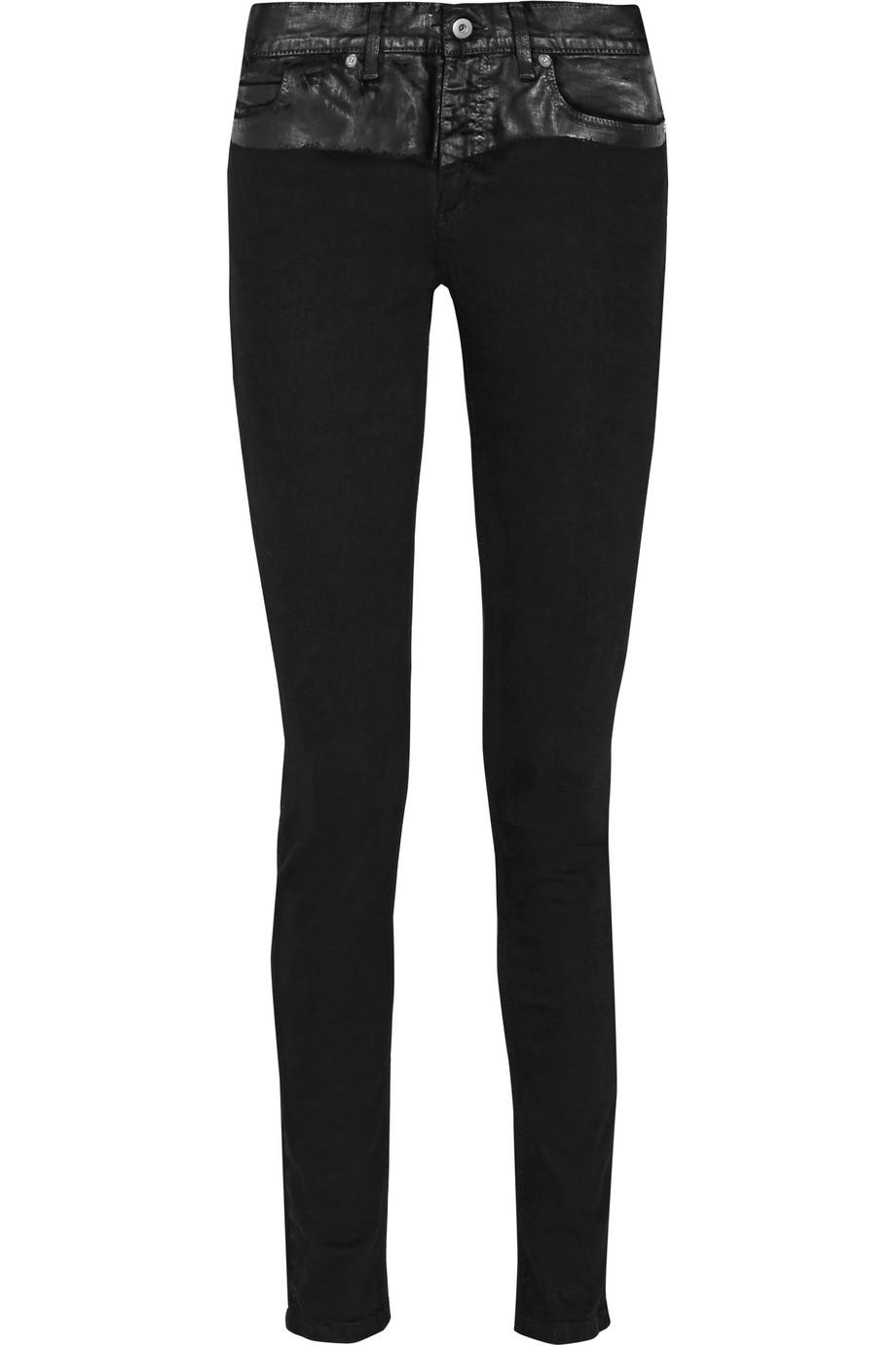 Mcq By Alexander Mcqueen Coated Mid-rise Skinny Jeans | ModeSens