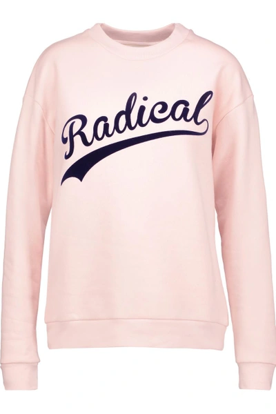 Etre Cecile Radical Boyfriend Flocked Cotton-fleece Sweatshirt