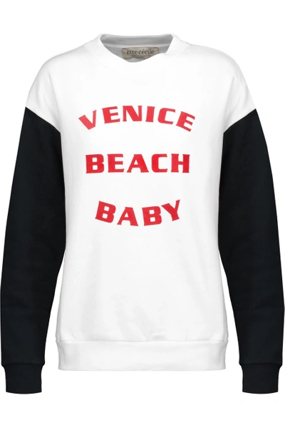 Etre Cecile Venice Beach Baby Flocked Cotton-fleece Sweatshirt
