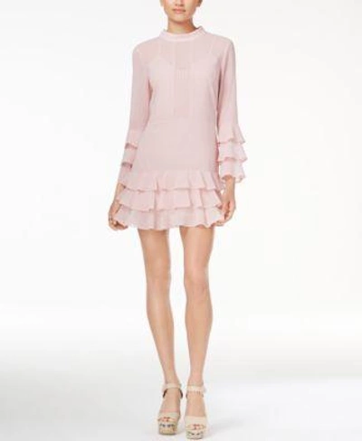 Endless Rose Ruffled Drop-waist Dress In French Rose