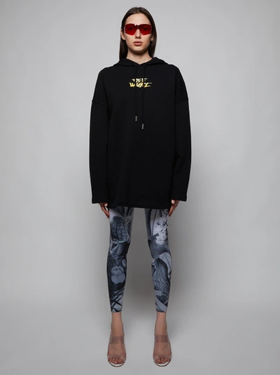 Off-white Watercolor Type Over Hoodie In Black