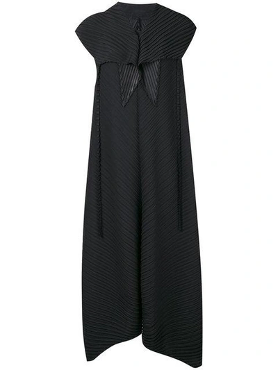 Issey Miyake Pleated V-neck Dress