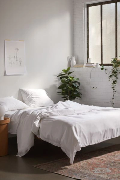 Ettitude Bamboo Sateen Duvet Cover In White