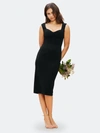 Dress The Population Elle Sheath In Black