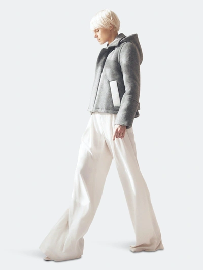 Caalo Women's Sustainable Down Wool Short Coat In Gray