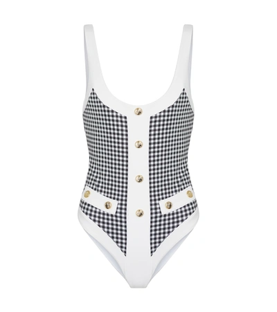 Caroline Constas Sailor One Piece Swimsuit In Black