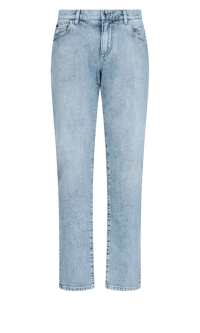 Dolce & Gabbana Low Rise Jeans In Blue