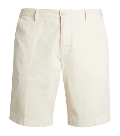 Hugo Boss Boss Stretch-cotton Chino Shorts In White