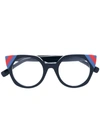 Fendi Colour-block Cat Eye Glasses In Blue
