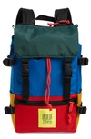 Topo Designs Mini Rover Backpack In Blue/ Red/ Forest