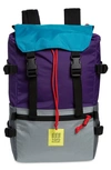 Topo Designs Rover Backpack In Purple/ Silver/ Turquoise