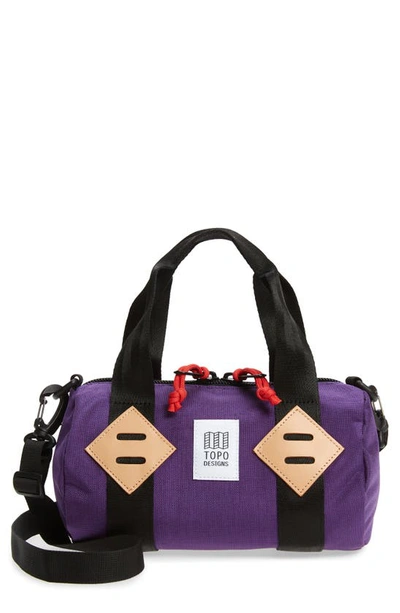 Topo Designs Classic Mini Duffle Bag In Purple/ Purple