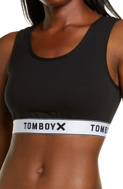 Tomboyx Essentials Soft Bra In Black/ Black
