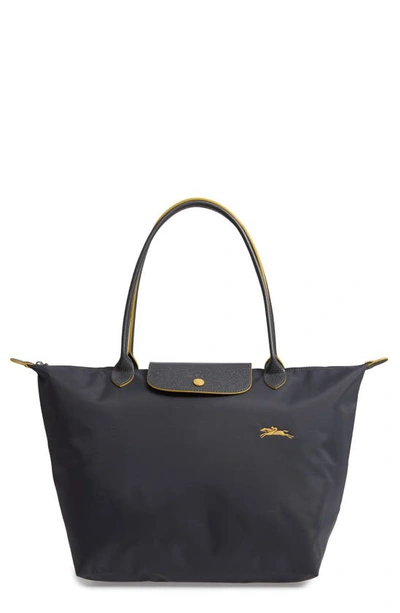 Longchamp Le Pliage Club Tote In Gunmetal