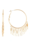 Melrose And Market Shakey Chain Drop 38mm Hoop Earrings In Gold