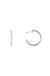 Nordstrom Rack 20mm Pave Cz Hoop Earrings In Clear- Silver
