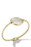 David Yurman Women's Dy Elements® Bracelet In 18k Yellow Gold With Mother-of-pearl & Pavé Diamonds