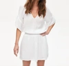Michael Stars Katelyn Smocked-waist Peasant Dress In White