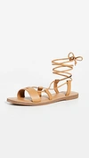Madewell The Boardwalk Lace-up Sandal In Desert Camel