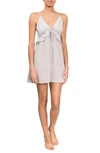 Everyday Ritual Isabelle Tie-front Cotton Chemise In Mist