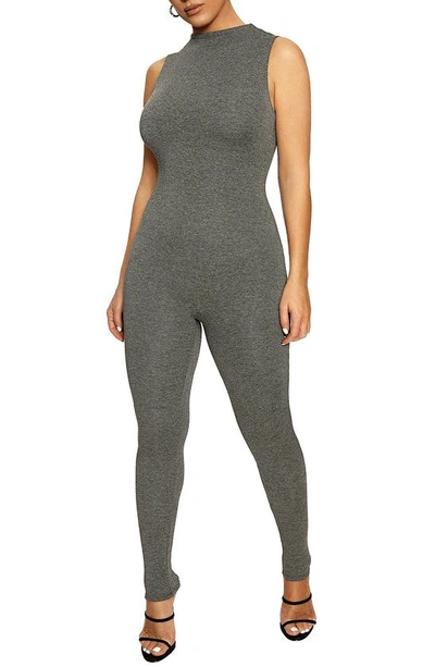 Naked Wardrobe The Nw Sleeveless Jumpsuit In Charcoal