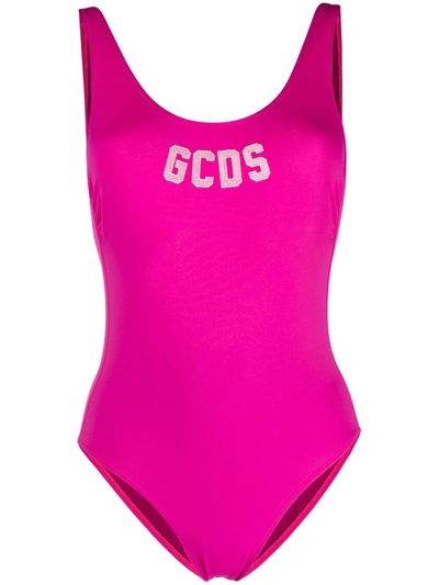 Gcds Beachwear In Rose-pink Polyamide In Fuchsia