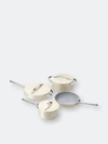 Caraway Non-toxic Ceramic Non-stick Cookware 7-piece Set In Cream