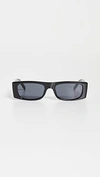 Le Specs Recovery Sunglasses In Black & Smoke Mono