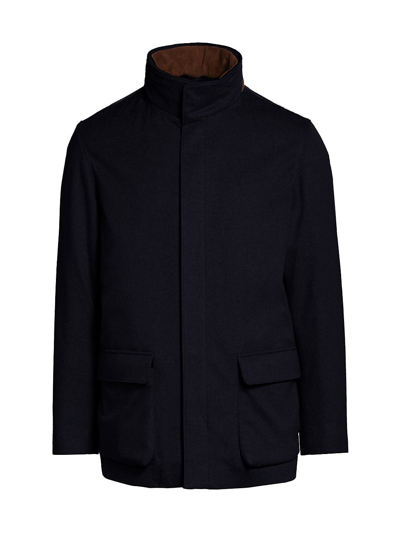 Loro Piana Winter Voyager Cashmere Overcoat In Midnight