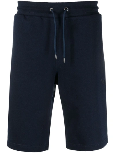 Emporio Armani Drawstring-waist Shorts In Blue