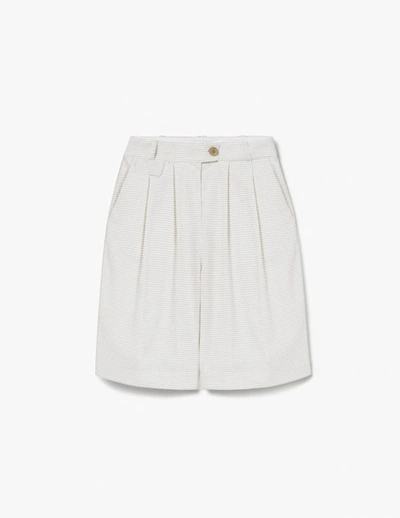 A-line Knee-lengh Baggy Shorts In Cactus