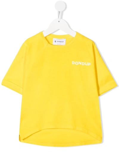 Dondup Teen Young Wild And Free-print T-shirt In Yellow