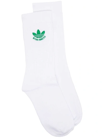 Adidas Originals Stan Trefoil Cotton Socks In White