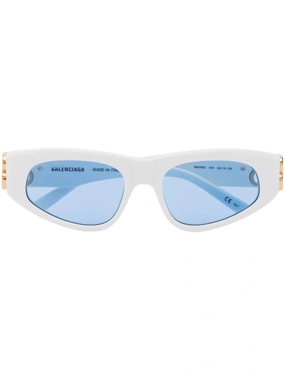 Balenciaga Dinasty Bb Cat-eye Frame Sunglasses In 白色