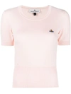 Vivienne Westwood Orb Logo-embroidered Knitted Top In Pink