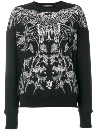 Alexander Mcqueen Cotton Embroidered Sweatshirt In Black