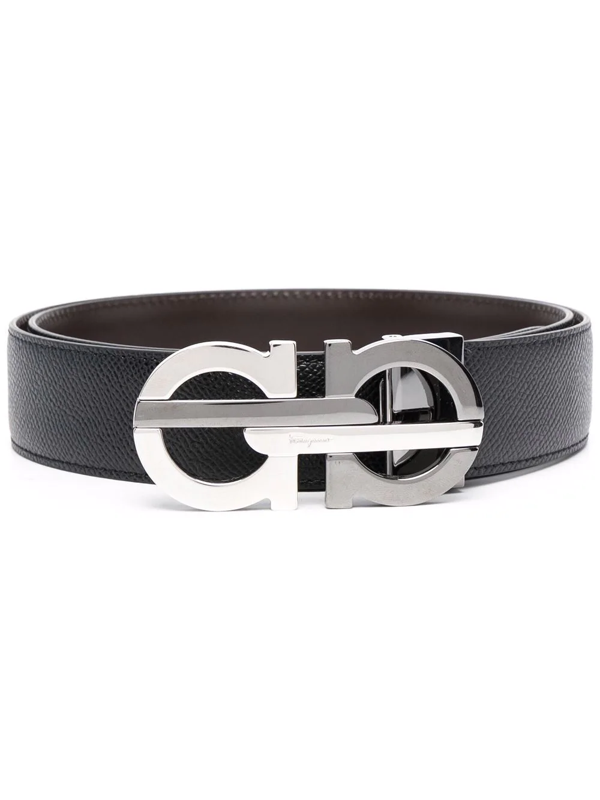 Ferragamo Gancini reversible leather belt - Black