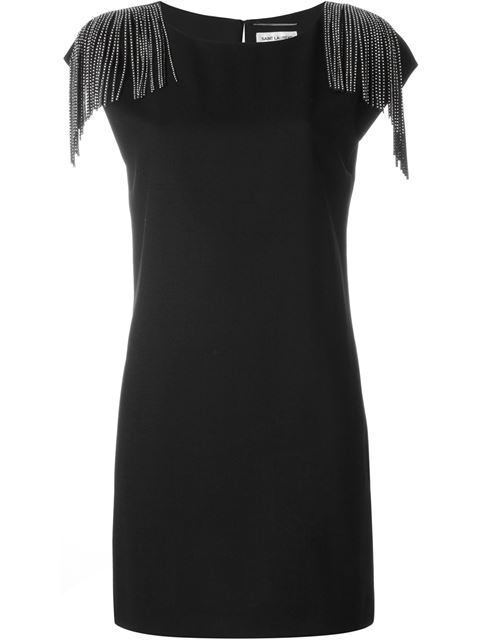 fringe shoulder dress