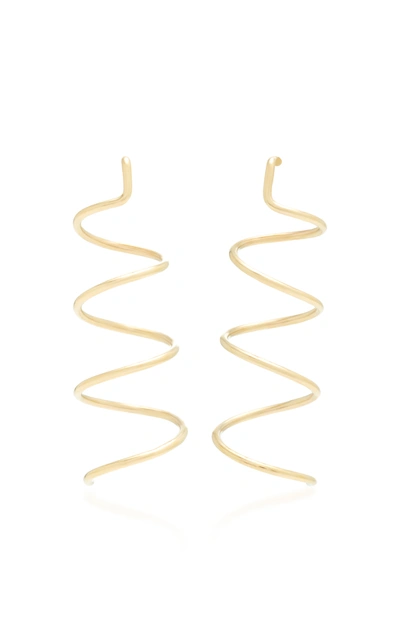 Beaufille Spiral 14k Gold Drop Earrings