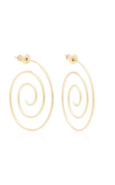 Beaufille Spiral 14k Gold Small Hoop Earrings